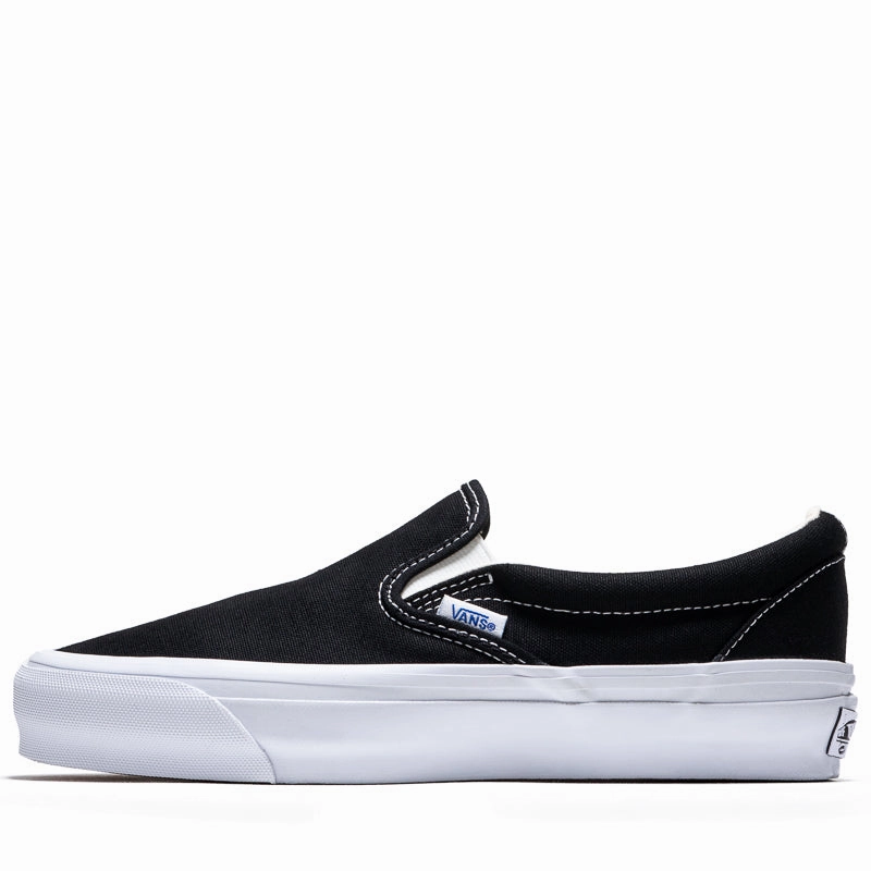 Vans Slip On Reissue 98 - Black/White Safe Grip Full-Grain Leather