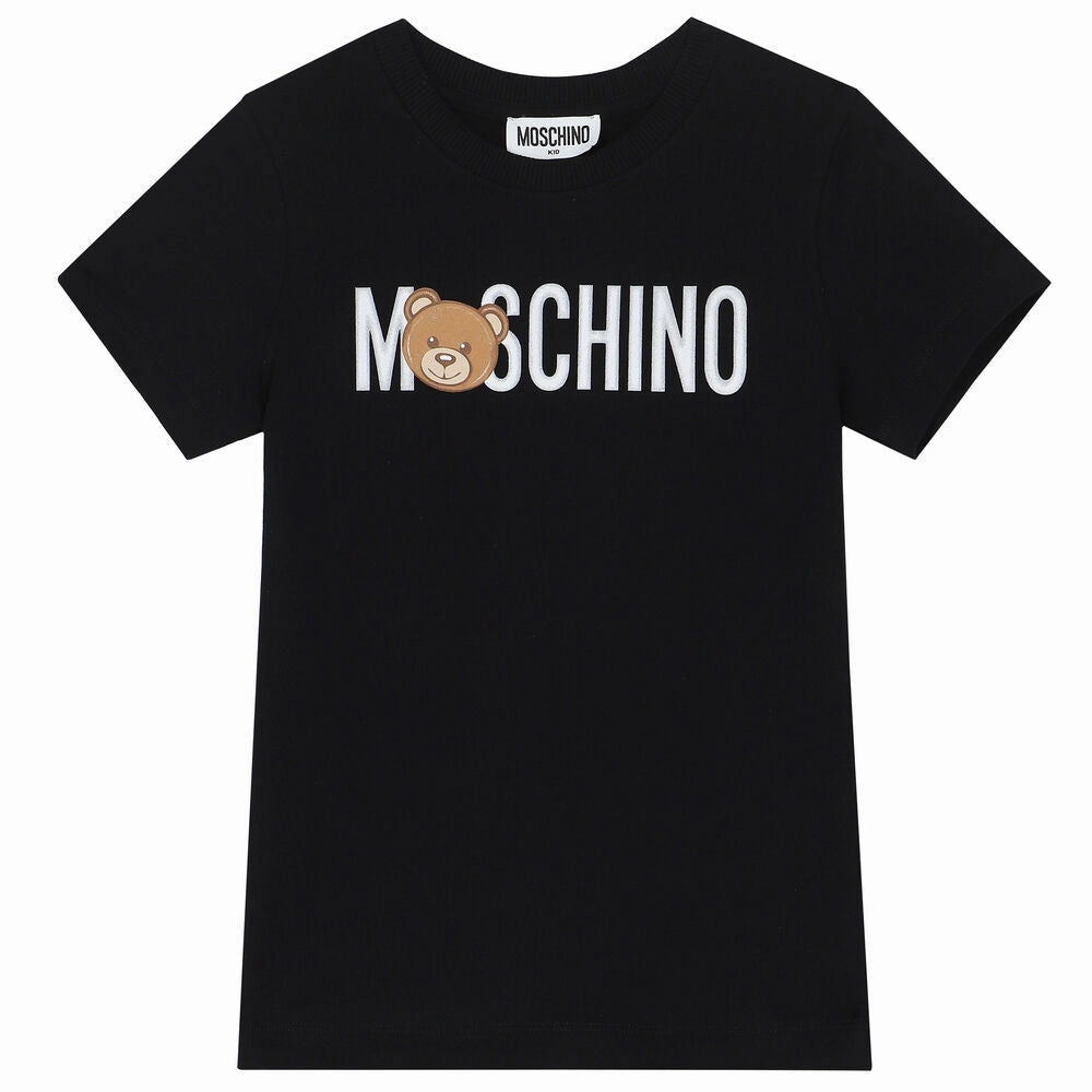 Urban coastal Moschino Kids Teddy Logo T-Shirt - Black
