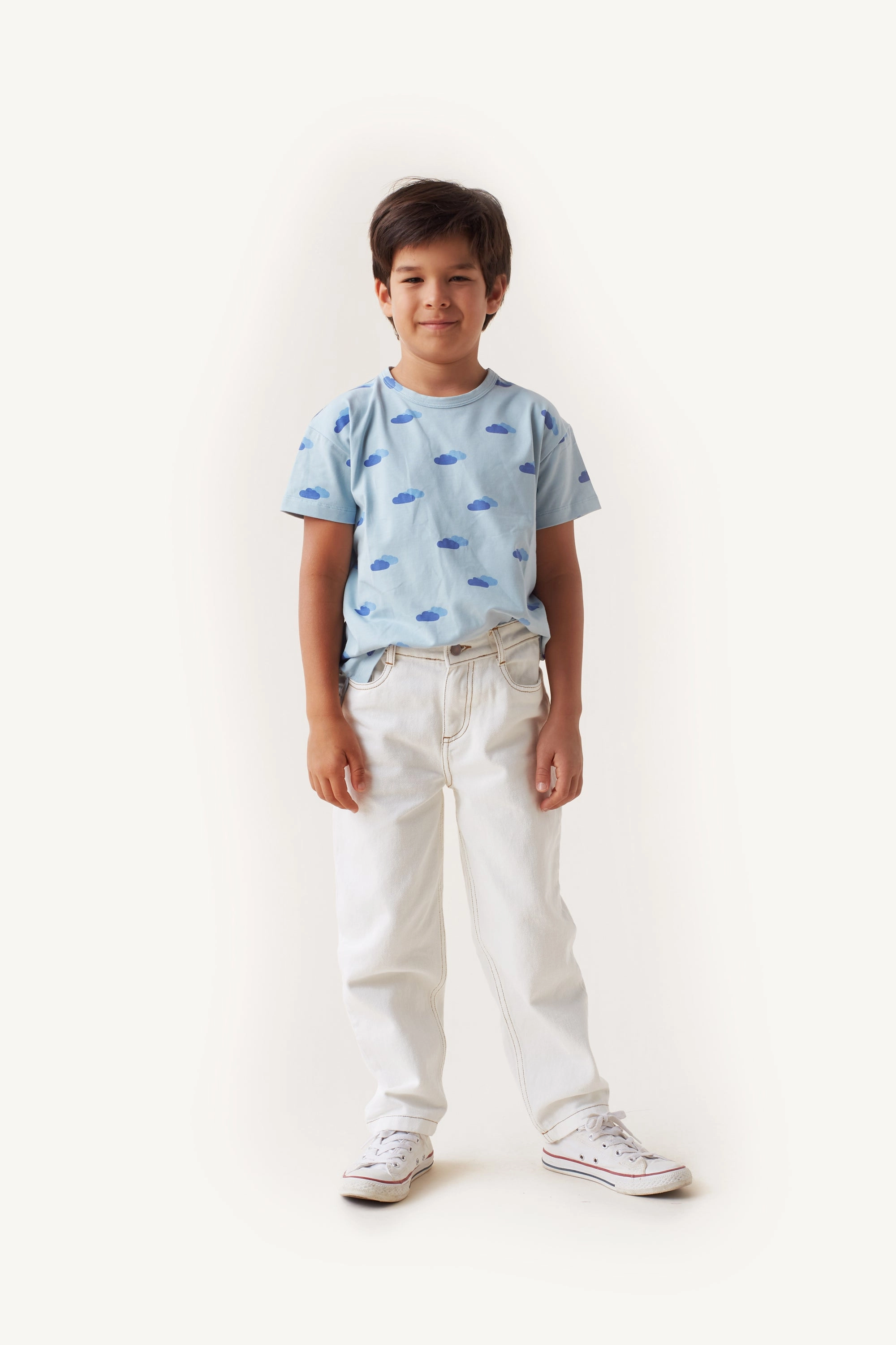 TINYCOTTONS Kids CLOUDS TEE in Cadet Blue Unisex kids' clothing