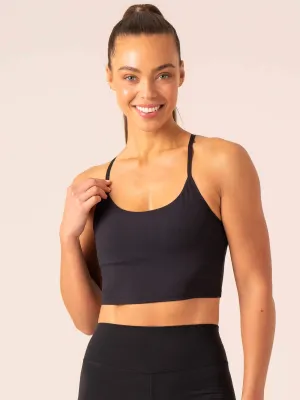 Abrasion Resistant Fabric Embody Compression Tank Bra - Black