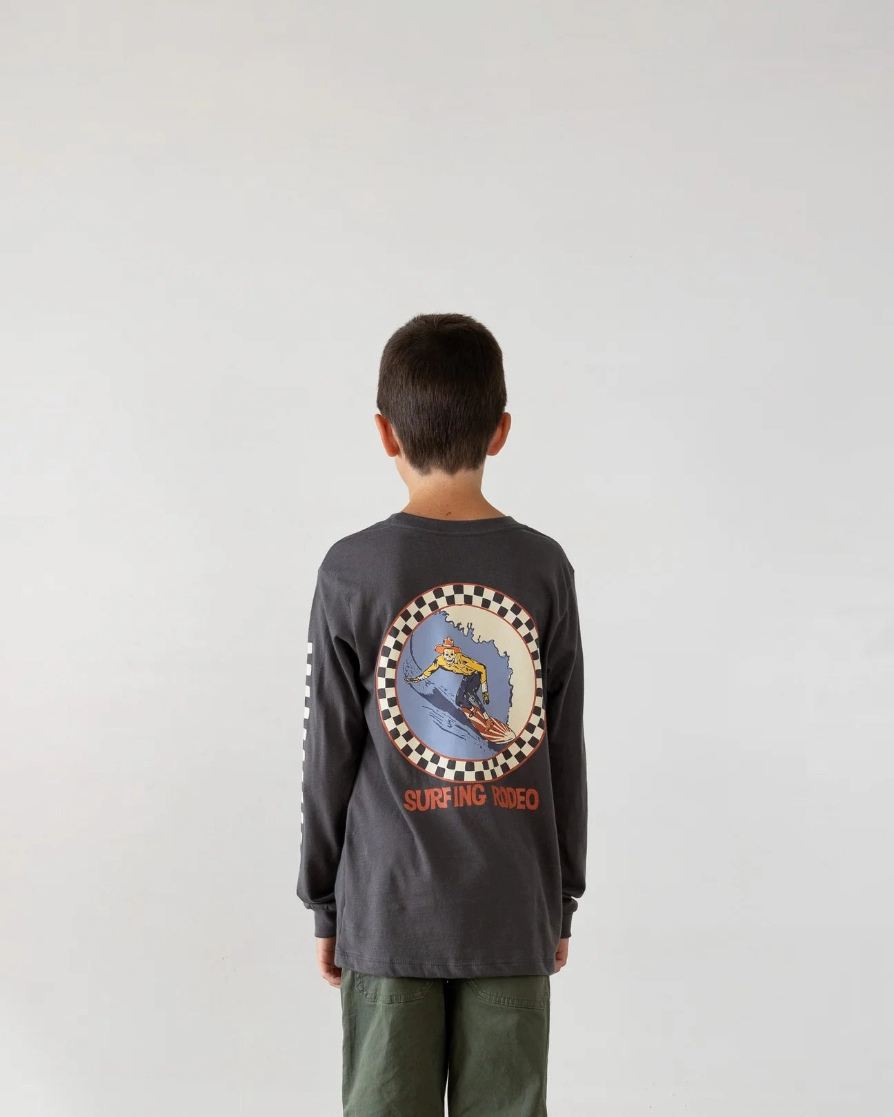 Colorful kids' clothes Long Sleeve Surfing Rodeo Tee