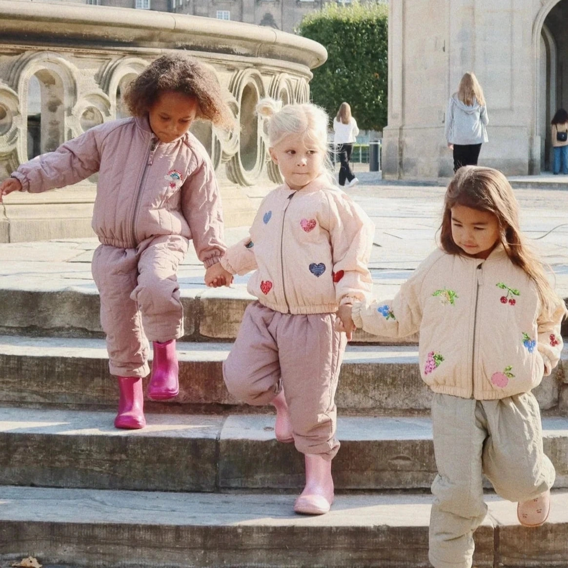 Easter clothes for kids Konges Sloejd Kids JUNO Sequin Bomber Jacket - Cameo Rose