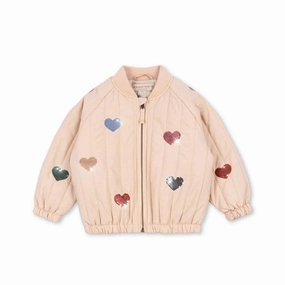 Konges Sloejd Kids JUNO Sequin Bomber Jacket - Cameo Rose Polyester Kindergarteners' wear