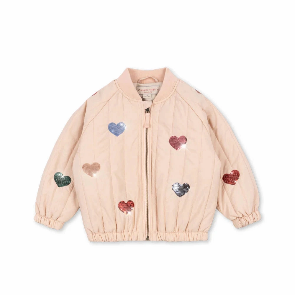 Konges Sloejd Kids JUNO Sequin Bomber Jacket - Cameo Rose Polyester Kindergarteners' wear