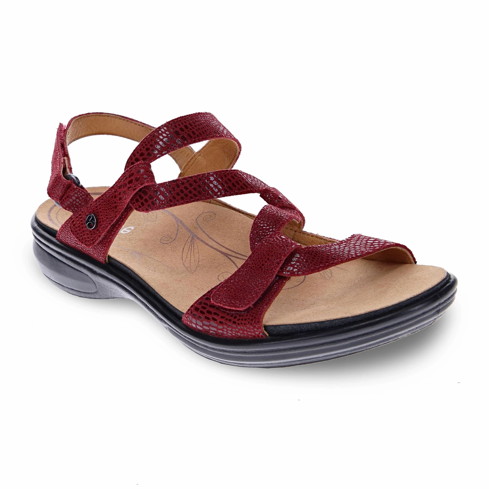Carbon plate Revere Emerald Backstrap Sandal (Women) - Cherry Lizard