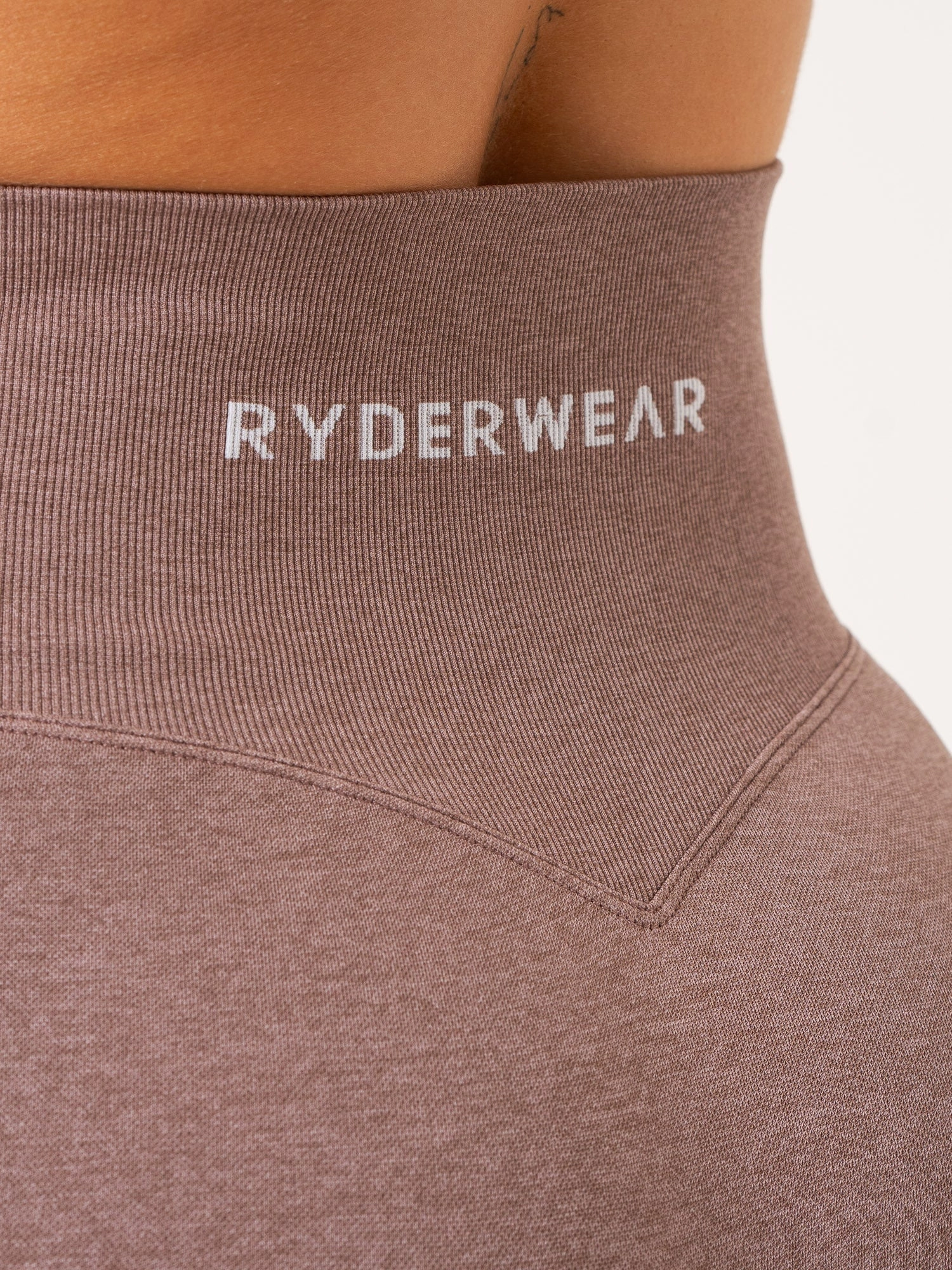 Effortless Style Staples Seamless Shorts - Mocha Marl