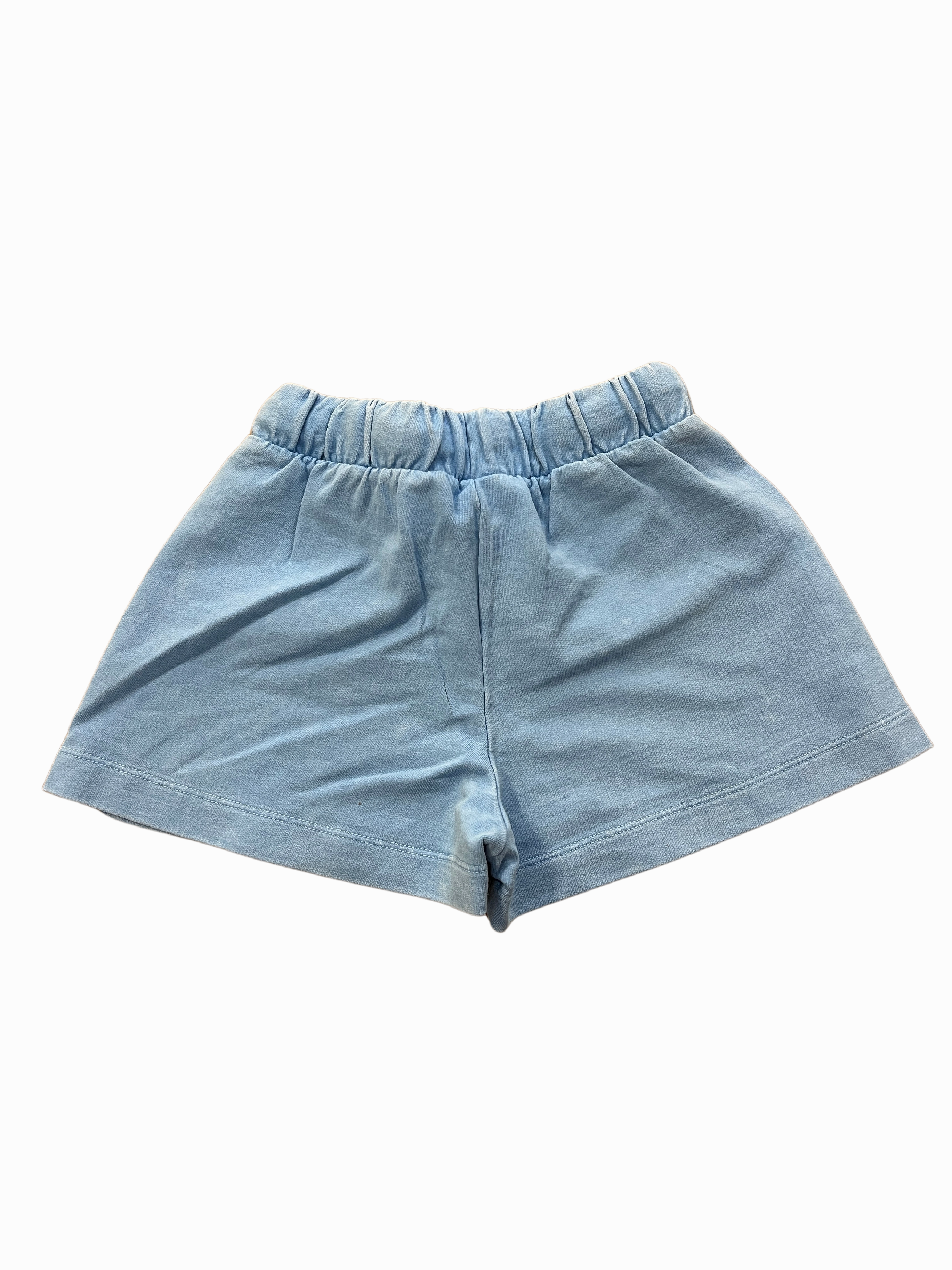 Washed tween short - Light Blue Animal - print colorful
