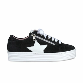 Airflow Ventilation Star: Black Suede & White Leather