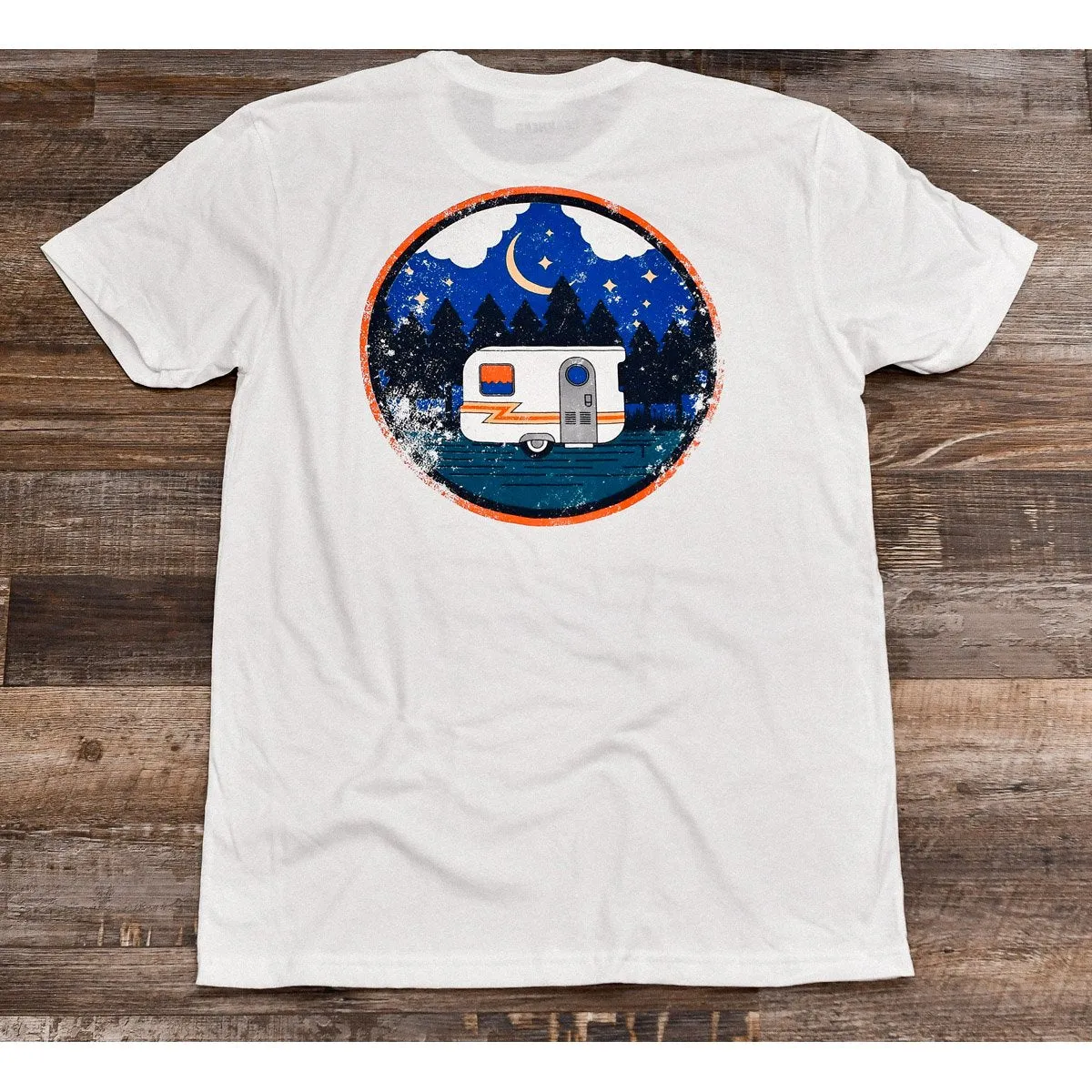Double Stitched Seams Vintage Camper Short Sleeve T-Shirt