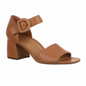 QuickDry Vionic Chardonnay Heeled Sandal (Women) - Camel Nappa Leather