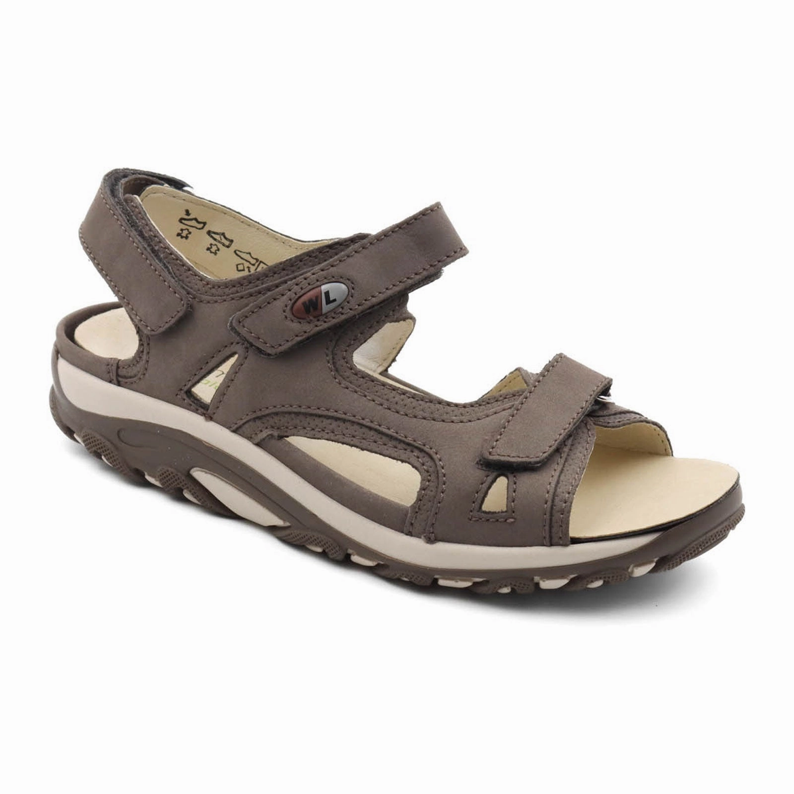 Waldlaufer Hanni 448002 Backstrap Sandal (Women) - Grey Bacteria Inhibiting Fabric