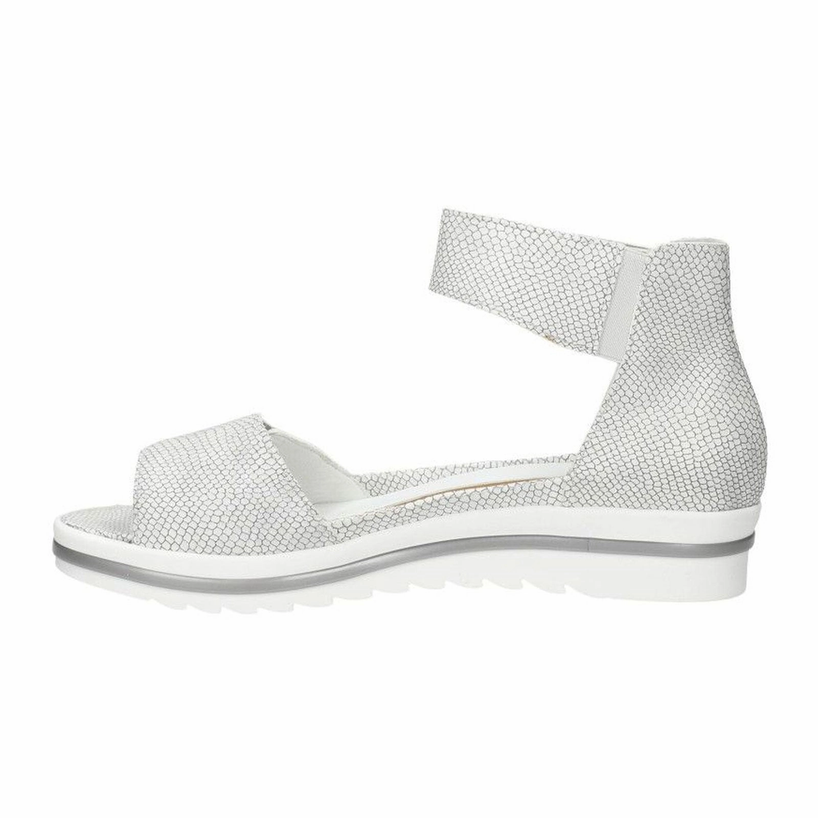 Waldlaufer Marigold 351005 Ankle Strap Sandal (Women) - Silver Snake Quality Construction Moisture Wicking Fabric