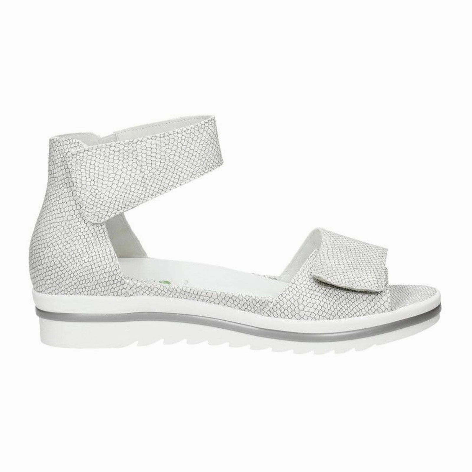 HighTop Easy Step Footwear Waldlaufer Marigold 351005 Ankle Strap Sandal (Women) - Silver Snake