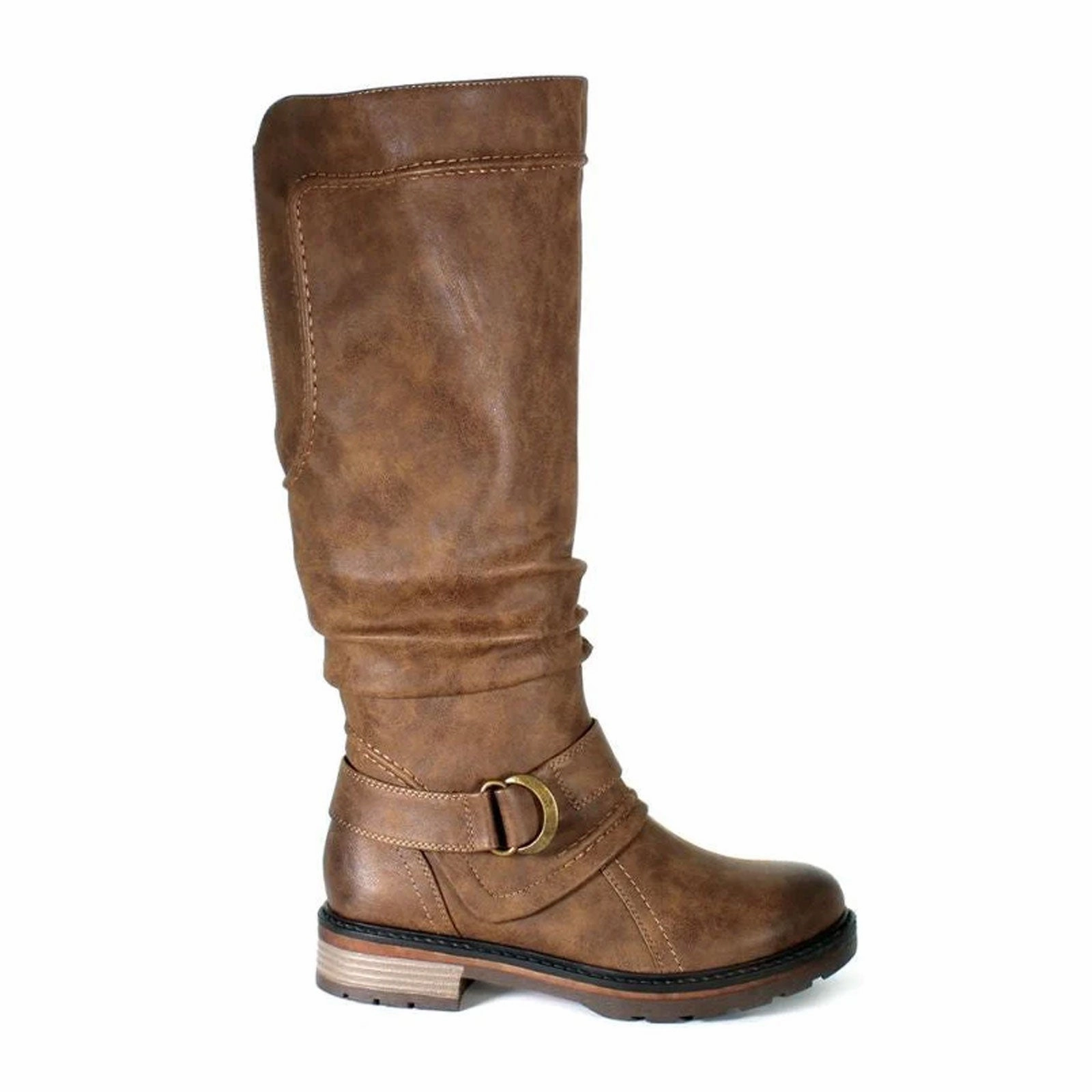 Wanderlust Fiona 3 Wide Calf Tall Boot (Women) - Dark Tan old town Abrasion resistant
