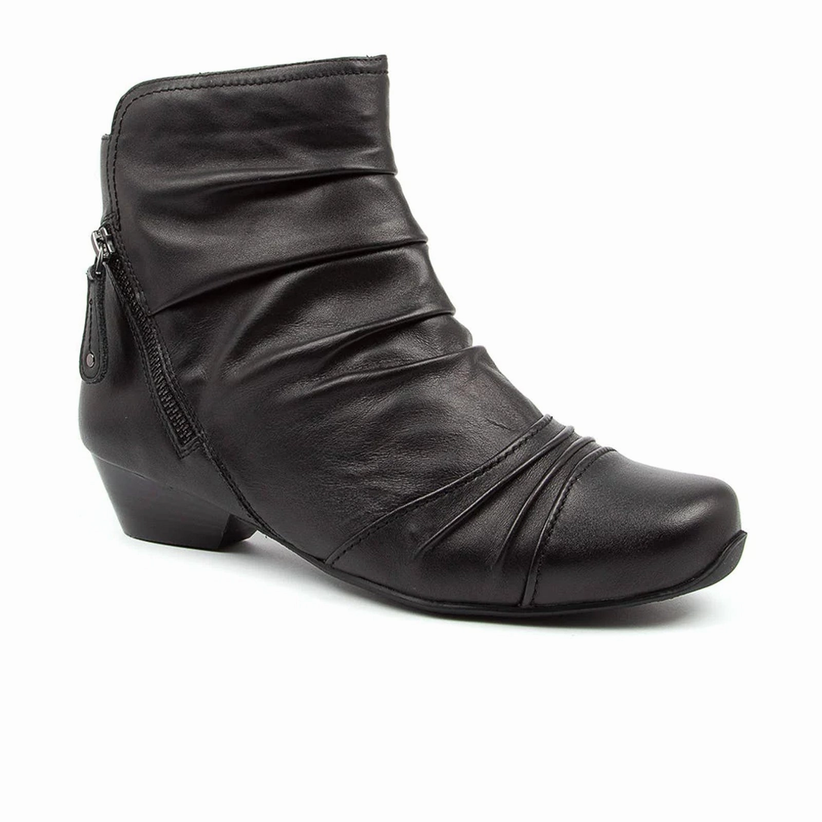 Downtime Ready Ziera Camryn Wide Ankle Boot (Women) - Black Leather