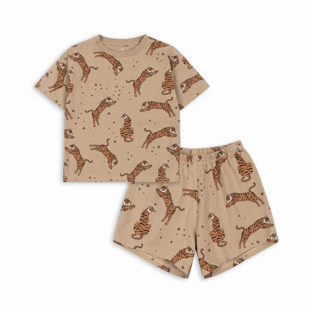 Washable kids' apparel Camping outfits for children Konges Sloejd Kids Lin Set Gots - Tiger