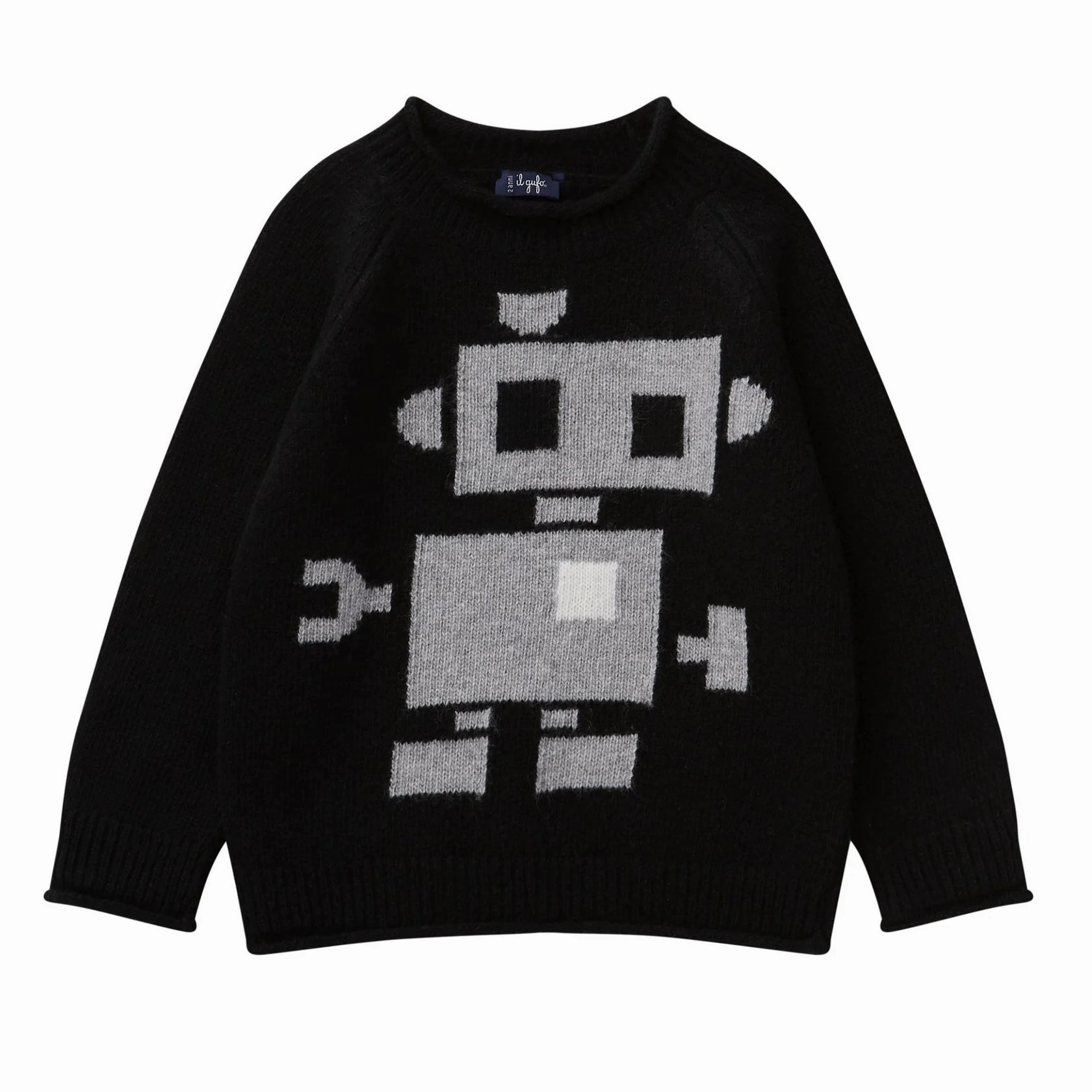 Low - cost Stretchable kids' wear Il Gufo Baby Kids Robot Crewneck Sweater - Maglia Tricot