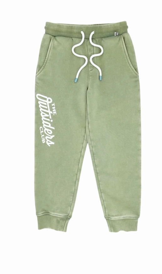 Plaid Outsiders Fleece Joggers - Sage