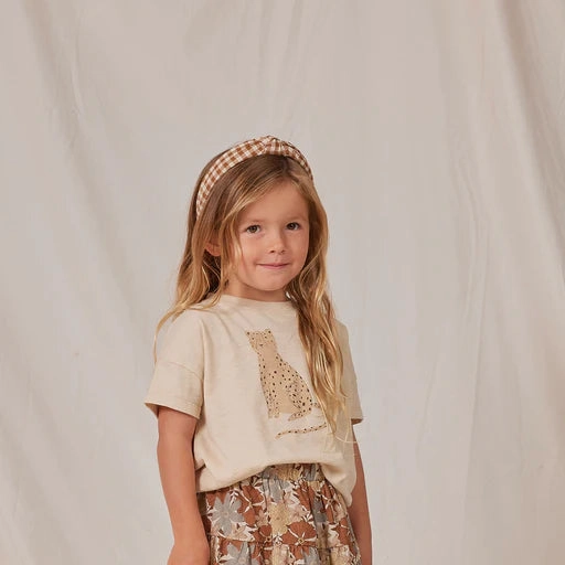 Rylee   Cru Kids Unisex BOXY TEE - LEOPARD Indoor zippered