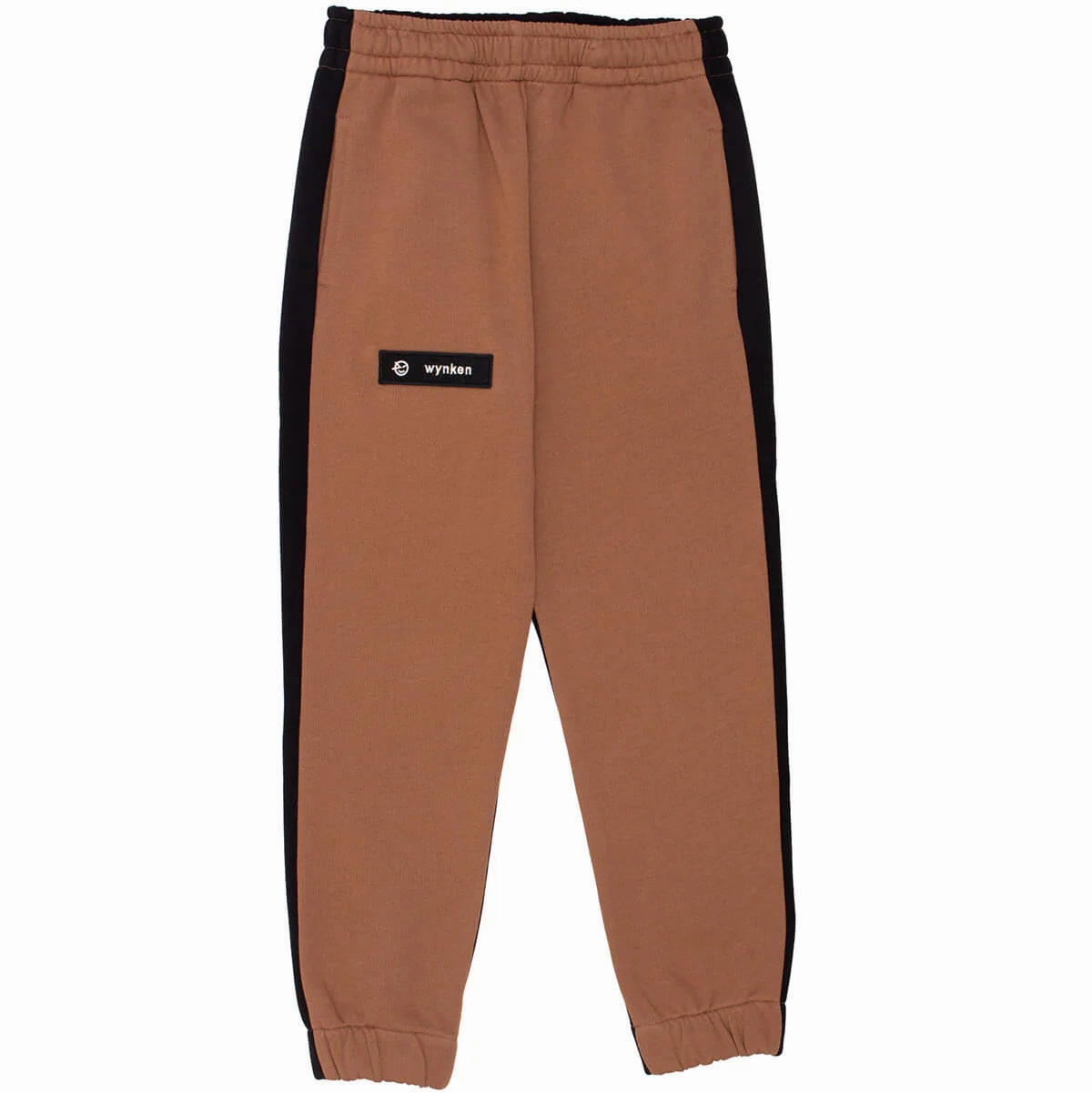 Little boy absorbent Wynken Kids Panel Pocket Pant in Brun / Black / Navy