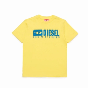 Diesel Kids Blurred Logo Icron T-Shirt - Yellow - 8Y Playtime clothing