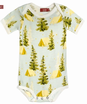 Linen Milkbarn 31125 Short Sleeve One Piece in Camping Bamboo