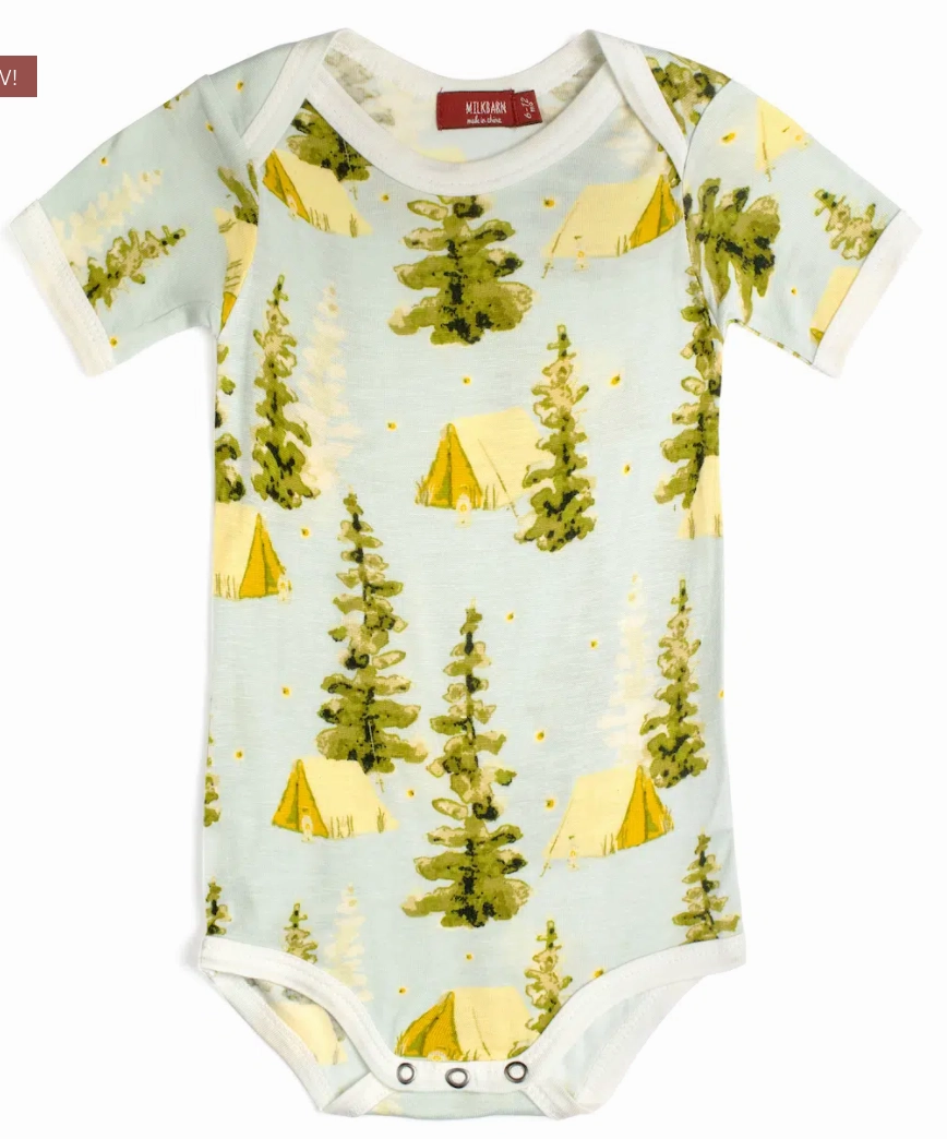 Linen Milkbarn 31125 Short Sleeve One Piece in Camping Bamboo