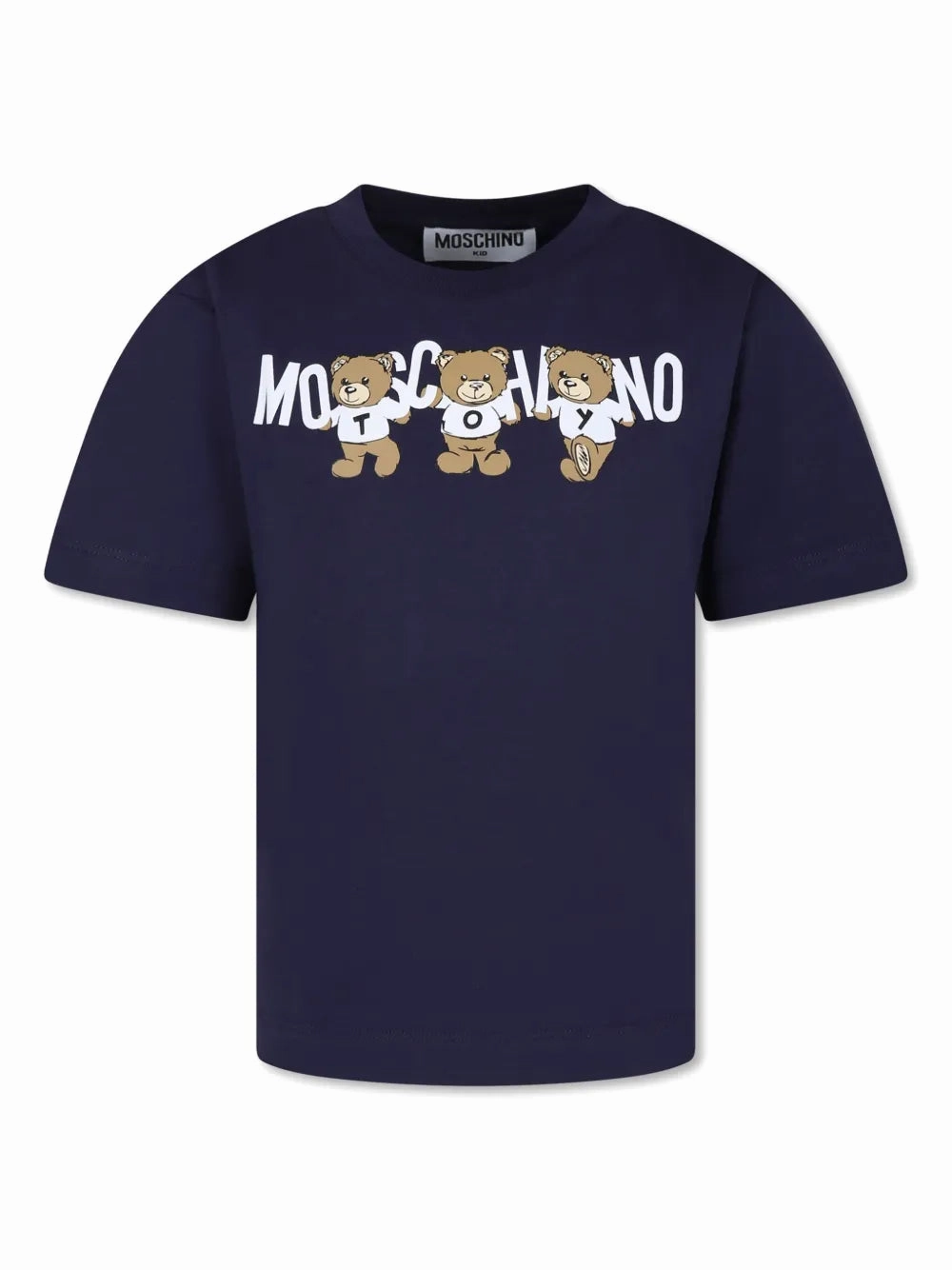 Middle school kids' clothing Moschino Kids Navy Teddy Bear Logo T-Shirt