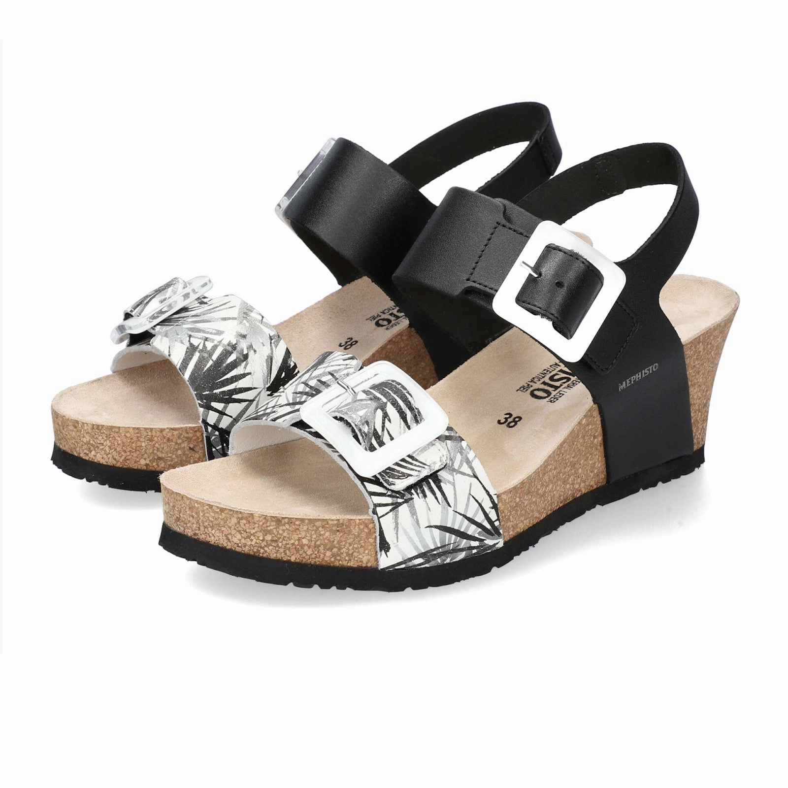 Stretchable Mesh Mephisto Lissia Wedge Sandal (Women) - Black Sandanyl