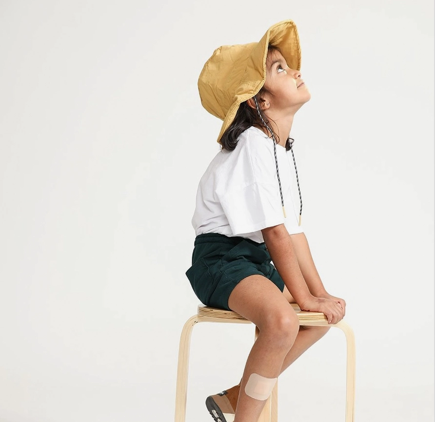 Daily Tee in White Silk Machine washable kids' clothes