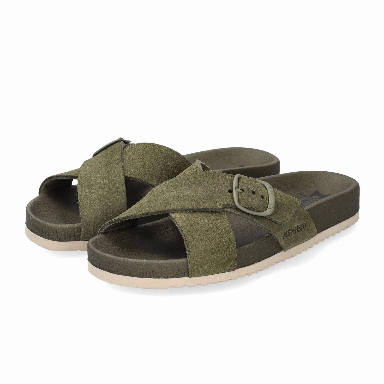 Mephisto Kennie Slide Sandal (Women) - Loden Sandvel Mule Design Machine Washable Design