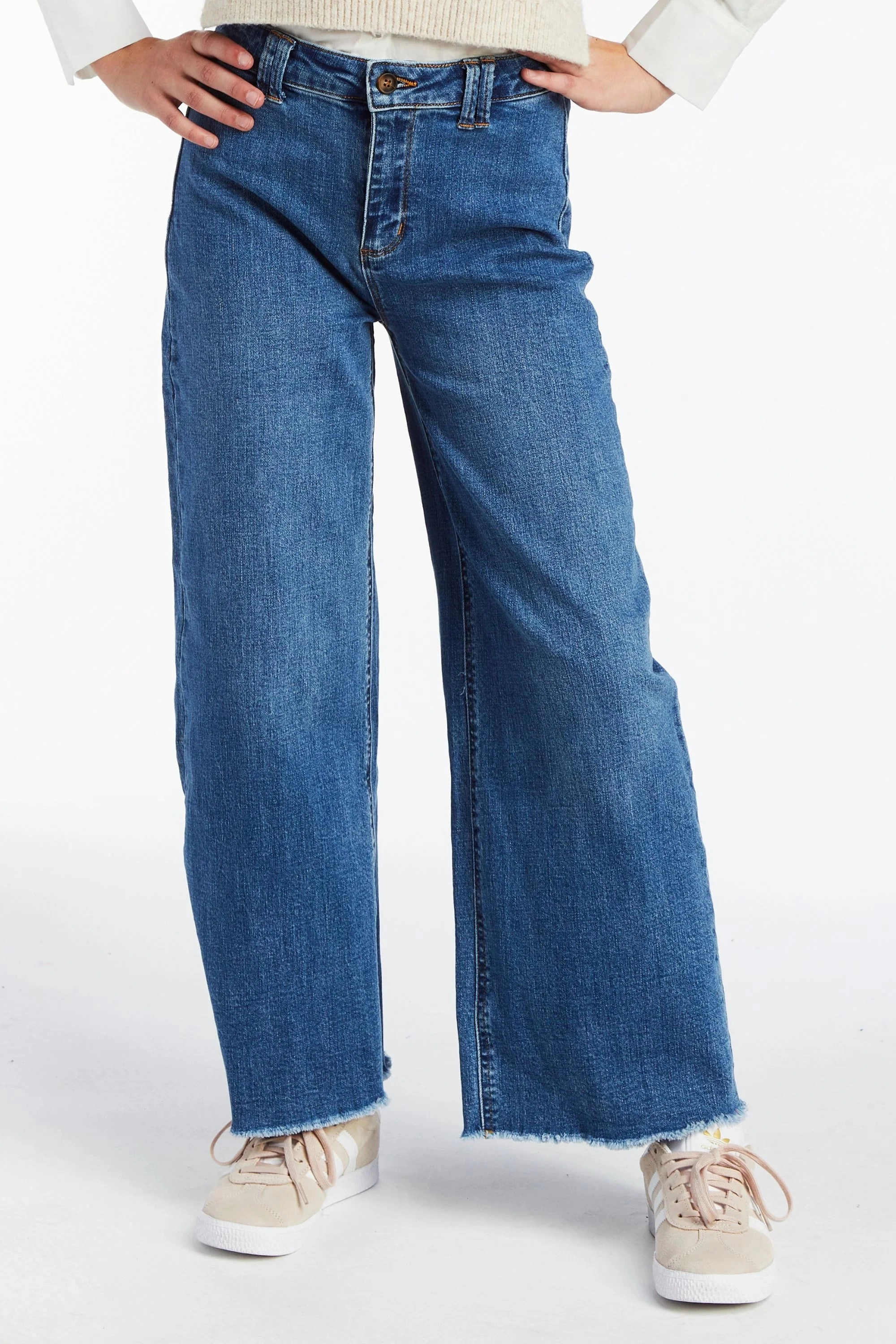 Low contrast children's clothes Kindergarteners' wear Tractr Jeans High Rise - Medium Indigo