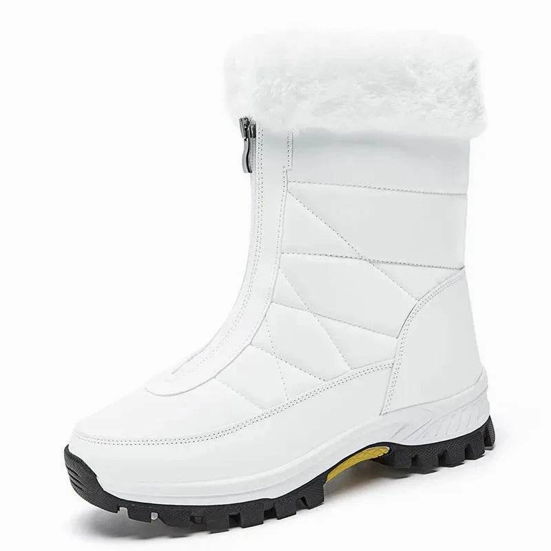 Ice Adventure Boots Winter Waterproof Snow Boots Women's Mid-calf Front Zipper