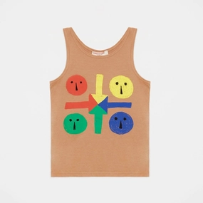 Extra - large Bohemian Weekend House Kids Parchis Tank Top - Camel 5-6Y