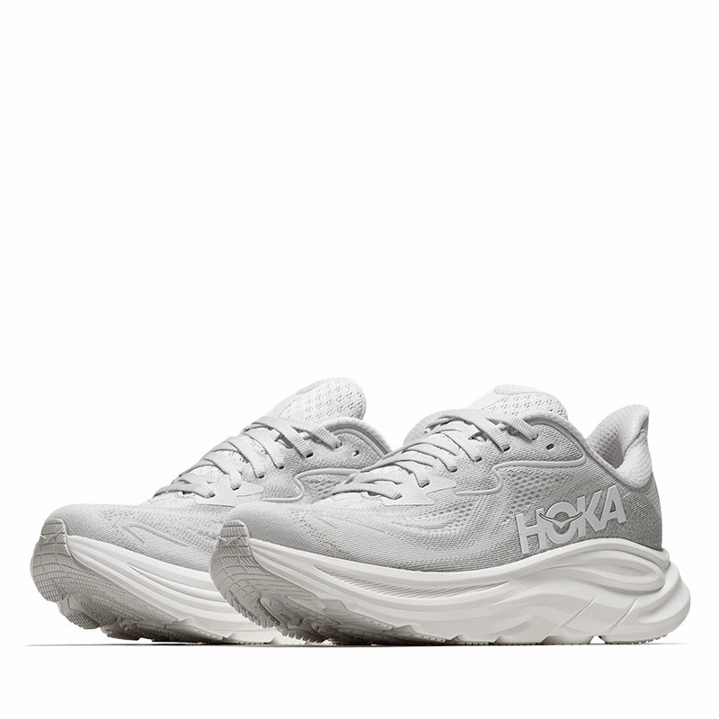 Women's Hoka Clifton 10 - Cosmic Grey/Stardust Shock Absorbing Trendy Walking Shoes