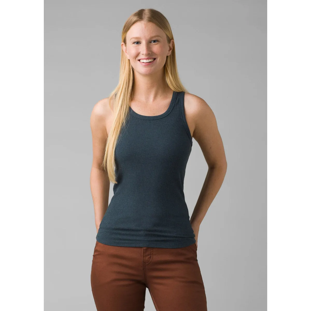 Women's Foundation Rib Tank DropShoulderConstruction Tapered Cut