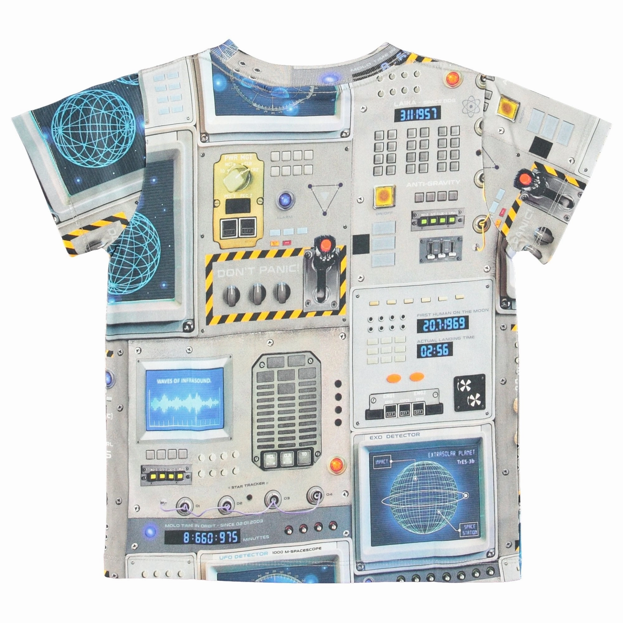 Molo Kids Boy's Raymont T-shirts Space Navigation Party clothes for children color - fast
