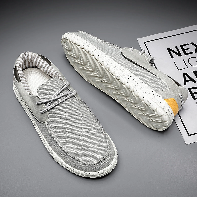 Men's Canvas Lace Boat Shoes Smart Motion Practical Design