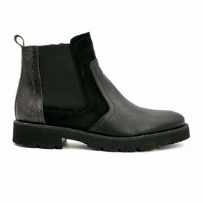 Slow Pace Dorking Xinia D8377 Chelsea Boot (Women) - Carbon Black