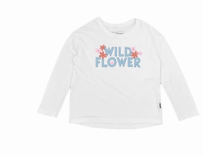 Camping outfits for children Wild Flower L/S Tee - White