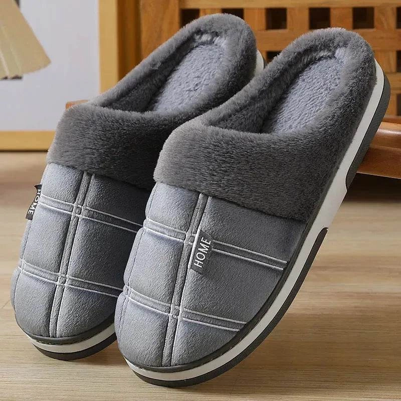 Cold Environment Footwear Winter Warm Slugged Bottom Plush Slippers