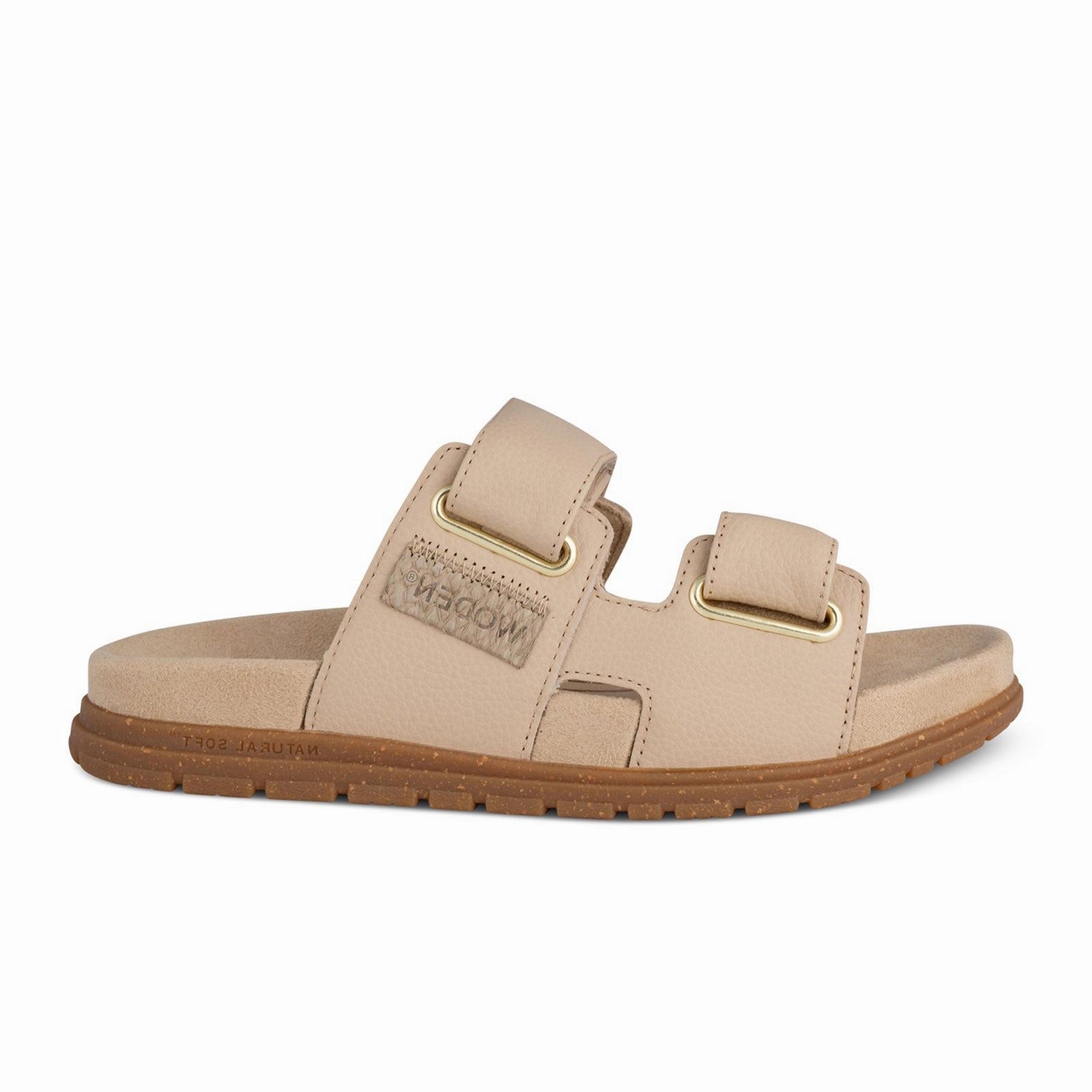 Reinforced Sides Comfortable Cushion Woden Lisa Slide Sandal (Women) - Coffee Cream Leather