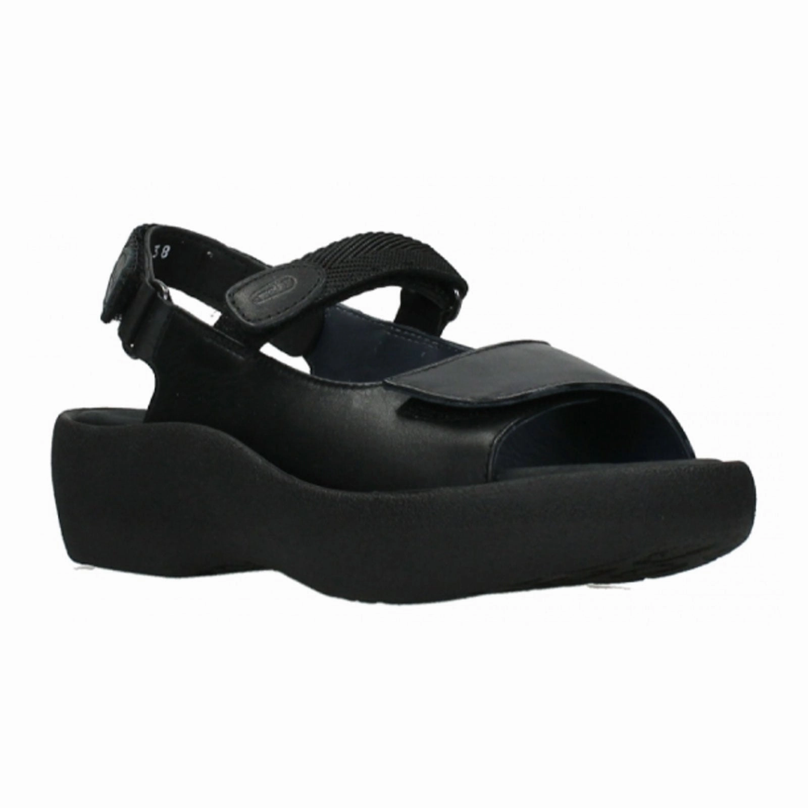 Quick Relaxation Anti Slip Wolky Jewel Backstrap Sandal (Women) - Black Leather