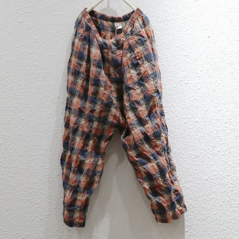 Women Loose Cotton Linen Pants Stretch Support Fit SmoothZipClosure