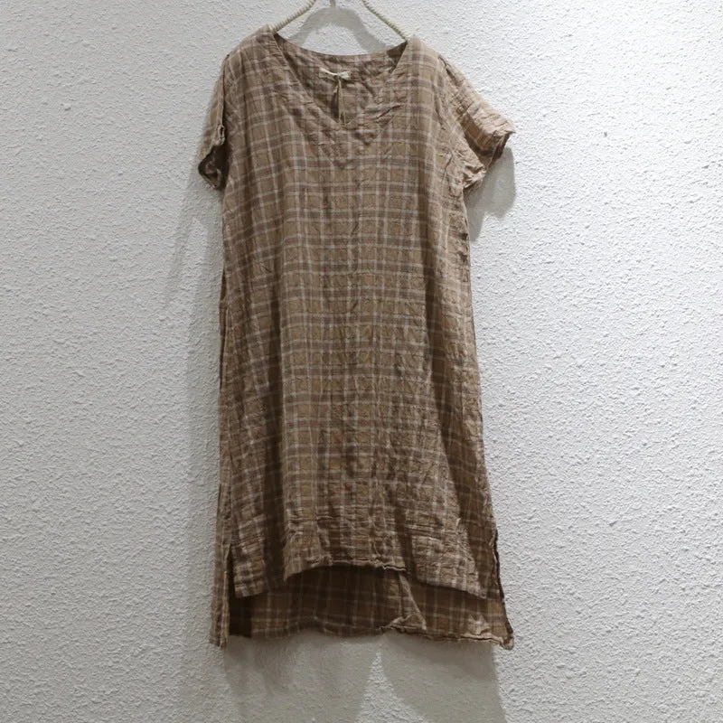 Casual event dress Women Summer Loose Cotton Linen Dress