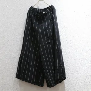 Women Summer Retro Casual Linen Pants Elastic waist Denim finish