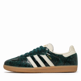 Steady Steps Elegant Shoes Women's Adidas Samba OG - Cream White/Collegiate Green