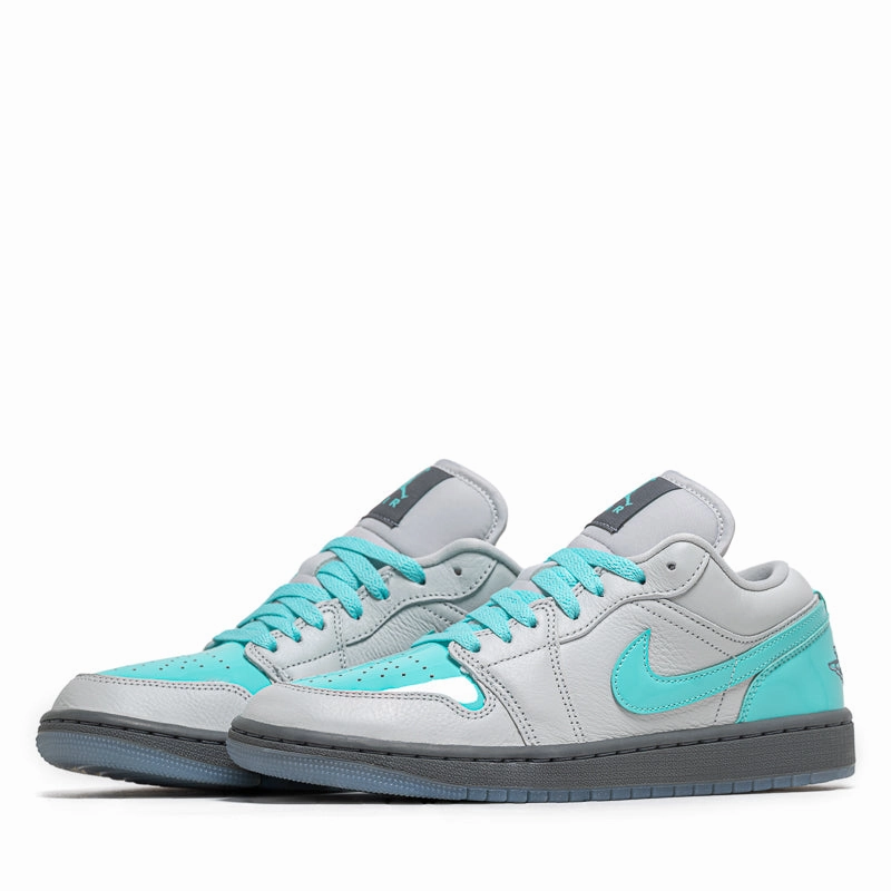 Knit Upper Easy Walk Women's Air Jordan 1 Low SE - Photon Dust/Aurora Green