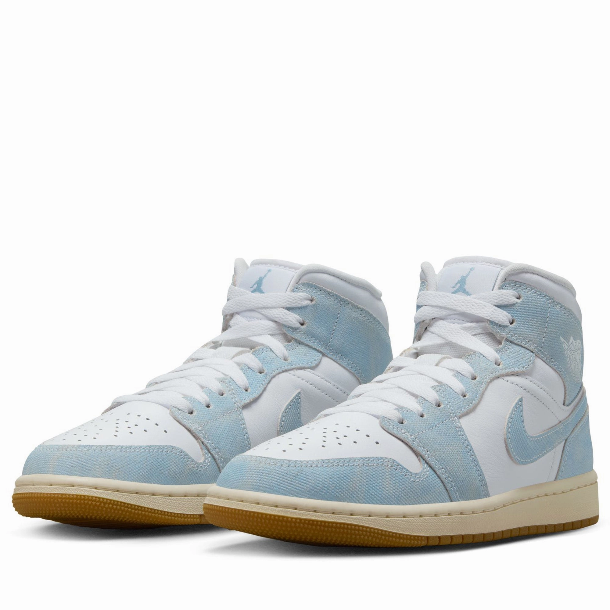 Fair Spot Women's Air Jordan 1 Mid SE - White/Worn Blue