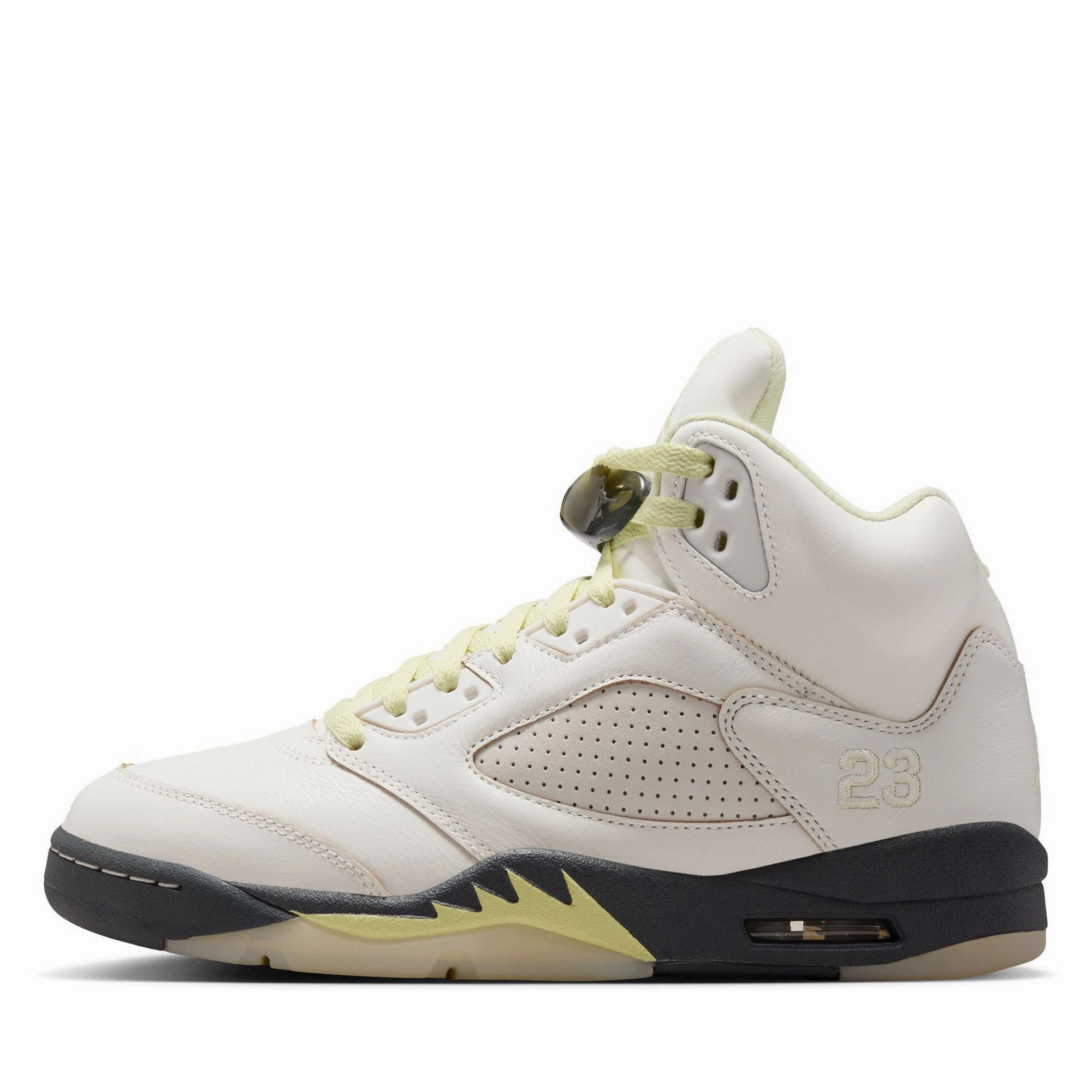Women's Air Jordan 5 Retro - Sail/Luminous Green Path Wide
